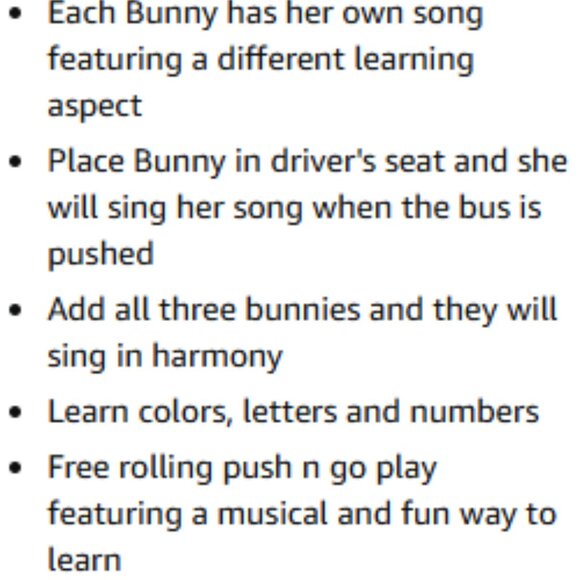 New in Box Tomy  Sing to Learn Bunny Bus-Number, Color and Name for 18 Months + - Picture 13 of 14